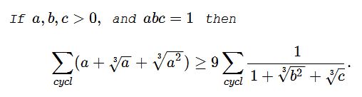 An Inequality with Two Cyclic Sums