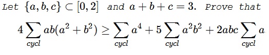 Michael Rozenberg's Inequality in Three Variables with Constraints, problem