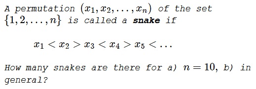 Snake Permutations And Their Number