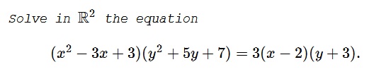 An Equation in RxR from Romania