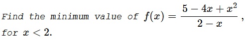 minimum without calculus