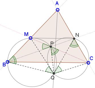 Symmedian via Parallel Transversal and Two Circles, solution
