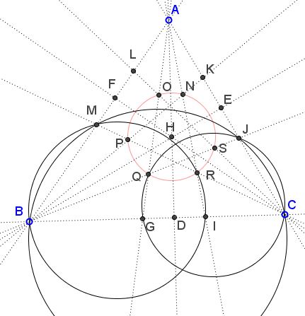 three isosceles triangles, solution, step 2