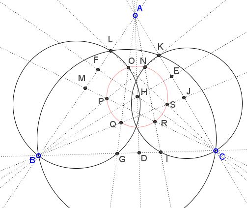three isosceles triangles, solution, step 3
