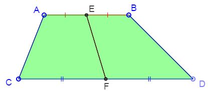 area of a quadrilateral is halved by the midline, problem