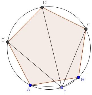 Golden Ratio in Pentagon: Once More - Problem and Solution