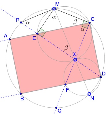 A Rectangle in Three Circles by Hirotaka Ebisui, proof #4
