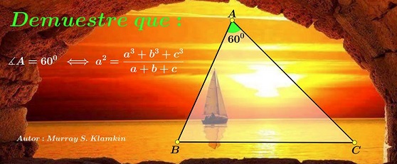 Klamkin's Quickie via Peru Geometrico, problem