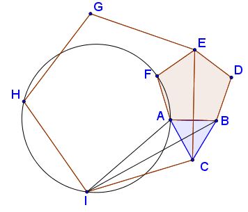 K. Knop's Problem with Two Regular Pentagons And an Equilateral Triangle, #1