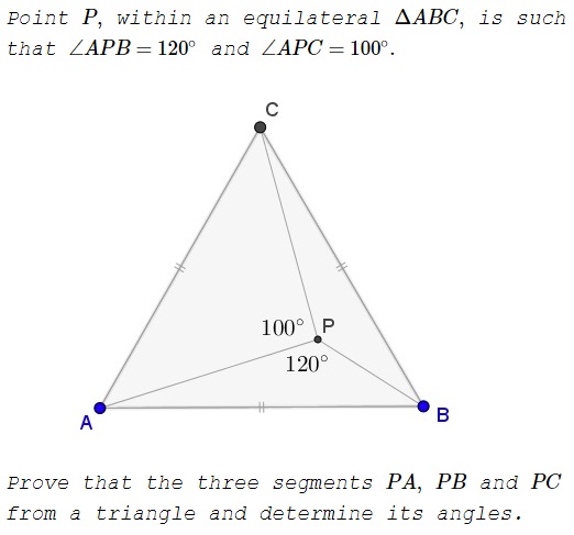 Luca Moroni's Problem In Equilateral Triangle, problem