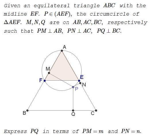 Surprising Length Dependence In Equilateral Triangle by Miguel Ochoa Sanchez, problem
