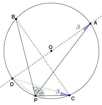 three chords in a circle - solution of lemma