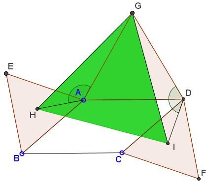 Parallelogram and Four Equilateral Triangles - solution