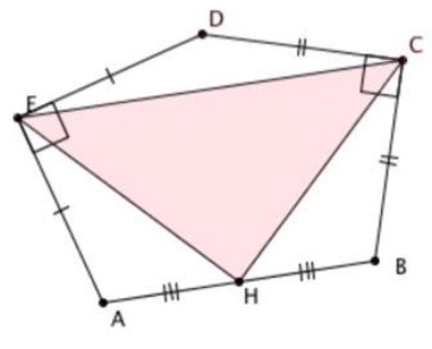 A Problem in Pentagon with Right Angles