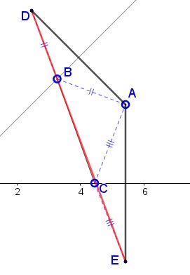 Point between Two Roads, solution