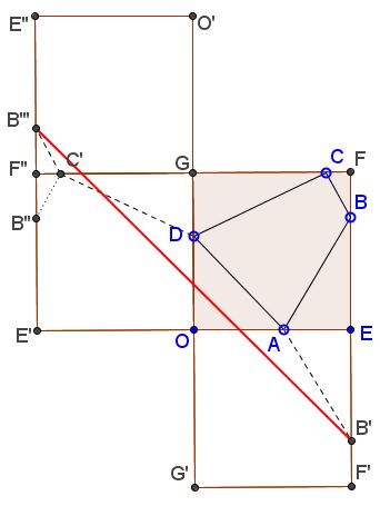 Optimal Quadrilateral Inscribed in Square, PWW - step 1