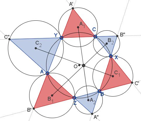 Another Seven Circles Theorem in new notations