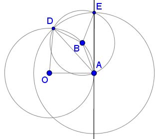 Tangent to Circle in Three Steps, proof