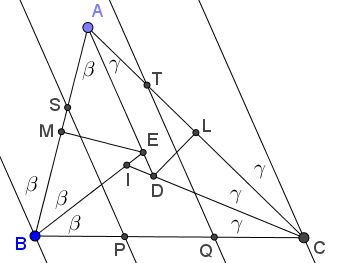 An Equilateral Triangle In Parallel Lines, solution