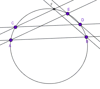 Three parallel lines and a conic - step 2