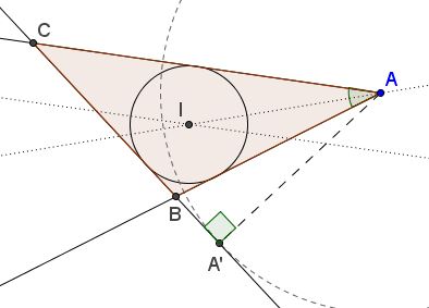 Construct Triangle angle, inradius and altitude - solution
