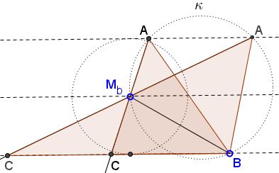 Construct Triangle by Angle, Altitude and Median - construction