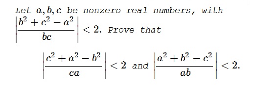 A Triangle Problem from Caucasus, problem