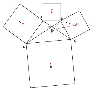 Van Aubel's Theorem for Quadrilaterals, proof, 2