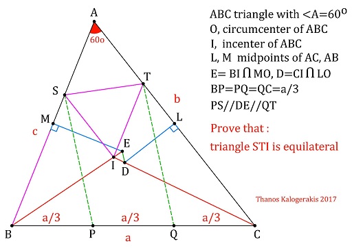 An Equilateral Triangle In Parallel Lines, problem