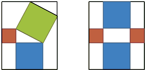 pythagorean theorem: proof with three trapezoids 3