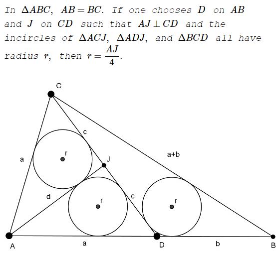 Chapter 6, problem 3, sangaku from Fukagawa & Rothman