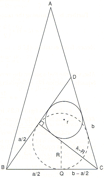 Chapter 6, problem 3, Fukagawa & Rothman, with a bog incircle