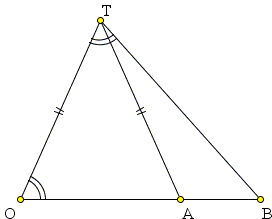 geometric mean in two similar isosceles triangles