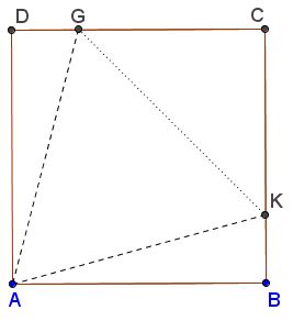 Fold square into equilateral triangle - proof