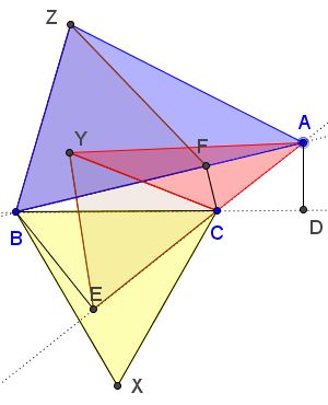 Tran Quang Hung's extension of the Pythagorean theorem, angle C is obtuse