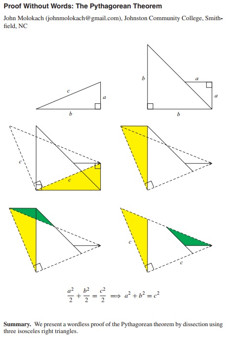 Pythagorean Theorem Through Three Right Isosceles Triangles, basic diagram