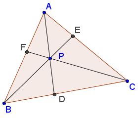 concurrent cevians split a triangle into six parts