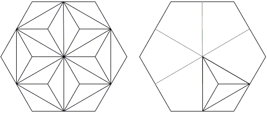 regular hexagon with midpoints of successive sides joined. #1
