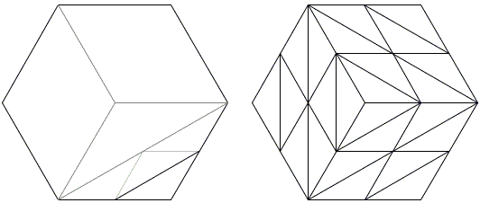 regular hexagon with midpoints of successive sides joined. #2