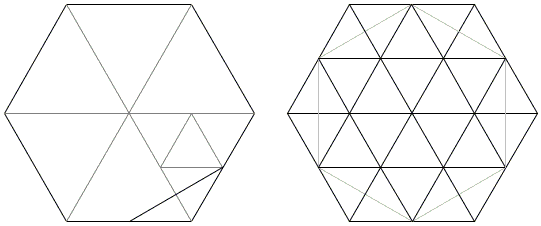 regular hexagon with midpoints of successive sides joined. #3