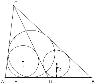 Equal incircles in two adjacent triangles