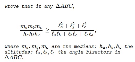 An Inequality with the Most Important Cevians - problem