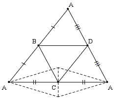map of a screwed-up isosceles tetrahedron