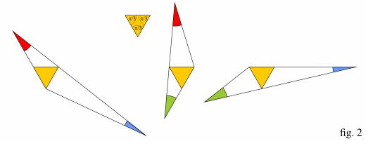 angles in triangle trisected. New triangles constructed