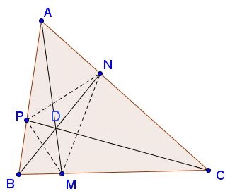 Area Inequalities in    Triangle, problem 3