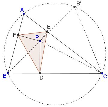 Pedal triangle - area