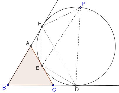 Point on excircle - lemma