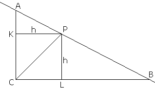 point on the bisector of a right angle - synthetic proof