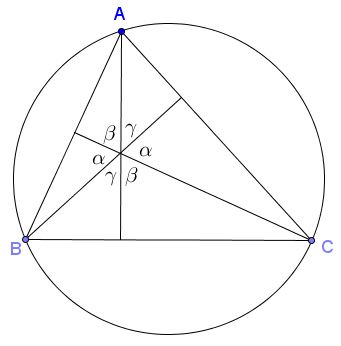 angles formed by the altitudes in a triangle