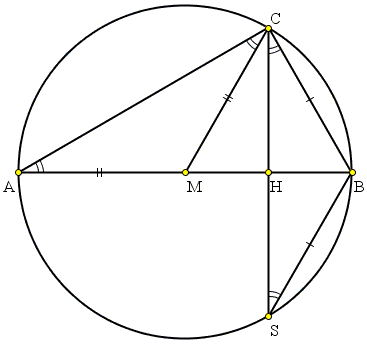 a property of right triangles, proof, step 1
